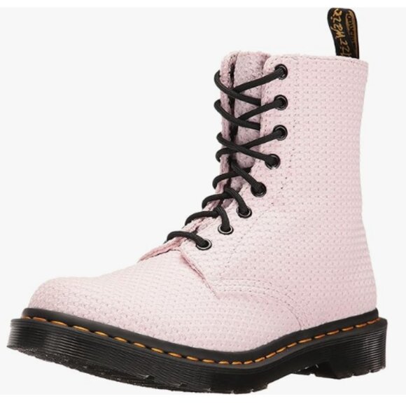 Dr. Martens Shoes - Dr. Martens Page WC Boots Women's Sz 7 Waffle Cotton Bubblegum Pink Combat Rare